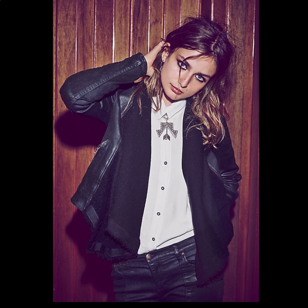 Free People Coated Motto Jacket size 4